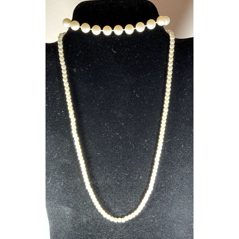 Vintage Faux Pearl Necklace and Bracelet Set Small Pearls Dainty Necklace Gift
